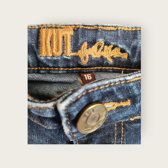 Kut from the Kloth Kay Boyfriend Straight Dark Wash Womens Jeans Size 16 - Picture 4 of 8